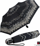 Knirps Regenschirm Taschenschirm Large Duomatic floripa black mit UV-Schutz