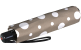 Knirps Taschenschirm Slim Duomatic Auf-Zu-Automatik Dots - taupe
