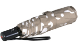 Knirps Taschenschirm Slim Duomatic Auf-Zu-Automatik Dots - taupe