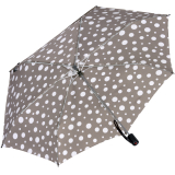 Knirps Taschenschirm Slim Duomatic Auf-Zu-Automatik Dots - taupe