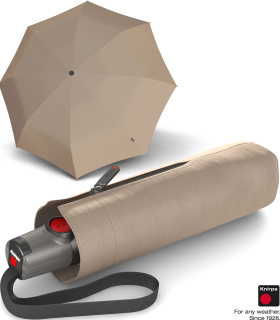 Knirps Taschenschirm T.100 Duomatic Auf-Zu-Automatik UV Schutz - taupe