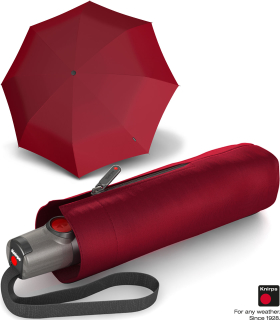 Knirps Taschenschirm T.100 Duomatic Auf-Zu-Automatik UV Schutz - dark red