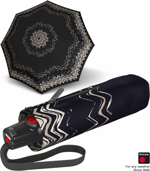 Knirps Taschenschirm T.100 Duomatic Auf-Zu-Automatik UV Schutz Floripa - black