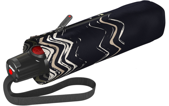 Knirps Taschenschirm T.100 Duomatic Auf-Zu-Automatik UV Schutz Floripa - black