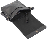 LandLeder Schultertasche mit Magnetverschluss CAMBRIDGE - schwarz