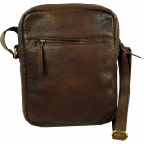 LandLeder Schultertasche mit Reißverschluss CAMBRIDGE - braun