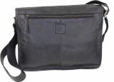 LandLeder Umhängetasche Full Flap Bag CAMBRIDGE - schwarz
