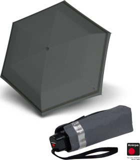 Knirps Super-Mini-Taschenschirm Slim TS.010 - klein und leicht - Solids - asphalt