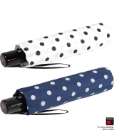 Knirps Taschenschirm Slim Duomatic Auf-Zu-Automatik Polka...