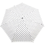 Knirps Taschenschirm Slim Duomatic Auf-Zu-Automatik Polka Dots - white-black