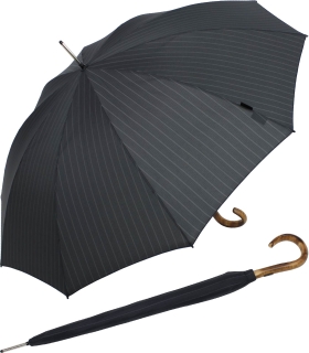 Knirps Stockschirm S.770 Automatik - groß und stabil - Men´s Prints grau - stripe