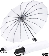 iX-brella 16-teiliger Taschenschirm mit Handöffner - weiß