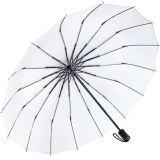 iX-brella 16-teiliger Taschenschirm mit Handöffner - weiß