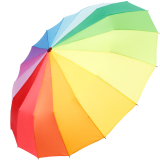 iX-brella 16-teiliger Taschenschirm mit Handöffner - Regenbogen