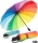 iX-brella 16-teiliger Taschenschirm mit Handöffner - Regenbogen