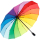 iX-brella 16-teiliger Taschenschirm mit Handöffner - Regenbogen