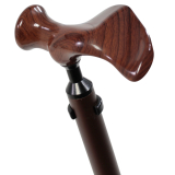 Gastrock Gehstock Comfort-Stock mit anatomischem Griff in Holzoptik - Linkshänder