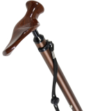Gastrock Gehstock Comfort-Stock mit anatomischem Griff in Holzoptik - Linkshänder