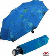 Doppler Damen Taschenschirm mit Auf-Zu-Automatik Magic Fiber Barcelona - navy