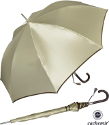 Cachemir Stockschirm Solid Satin mit Automatik - beige