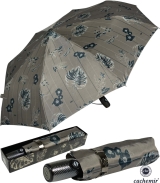 Cachemir Taschenschirm Satin Fall Mini mit Auf-Zu-Automatik - grau