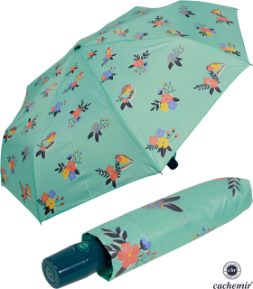 Cachemir Taschenschirm Mini mit Auf-Zu-Automatik - Bird