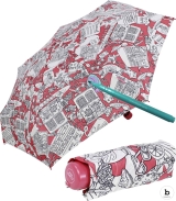 Bisetti Paint Super Mini Taschenschirm zum Ausmalen Travel - rot