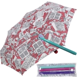 Bisetti Paint Super Mini Taschenschirm zum Ausmalen Travel - rot