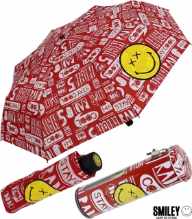 Smiley World Taschenschirm mit Spardose Stay Cool - rot