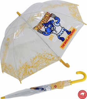 Kukuxumusu Kinder Stockschirm transparent Superheroes - gelb