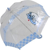 Kukuxumusu Kinder Stockschirm transparent Fairytale - hellblau