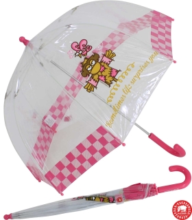 Kukuxumusu Kinder Stockschirm transparent Fairytale - pink