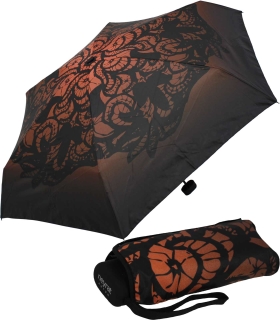 neyrat Regenschirm Super Mini Taschenschirm flach Elegant Lace - orange