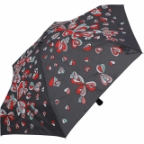 Regenschirm Super Mini Taschenschirm mit Auf-Zu-Automatik Hearts