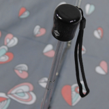 Regenschirm Super Mini Taschenschirm mit Auf-Zu-Automatik Hearts