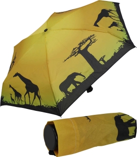 Regenschirm Super Mini Taschenschirm Fantasie - gelb