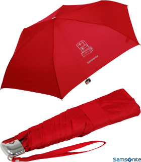 Samsonite Taschenschirm Karissa Umbrellas Ultra Mini Flat mit Tasche - formula red