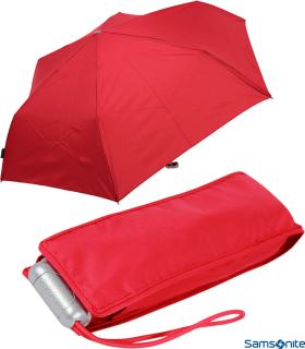 Samsonite Mini Taschenschirm Alu Drop S Manual Flat - tomato