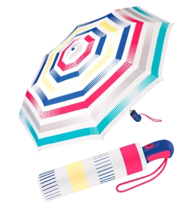 Esprit Taschenschirm Easymatic Light Auf-Zu Automatik Summer Stripes