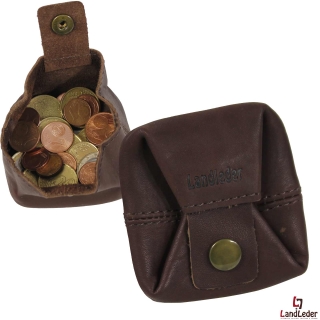 LandLeder Mini-Faltbörse PINCH OF WAX - braun