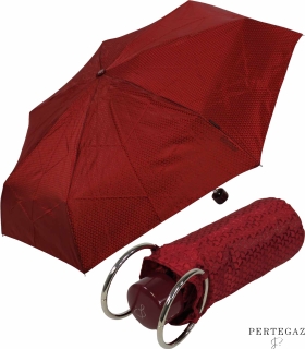 Pertegaz Super Mini Taschenschirm Vögel Hülle mit Tragegriff - rot