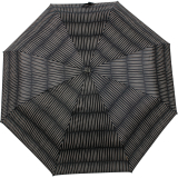 Pertegaz Taschenschirm mit Auf-Zu-Automatik Designs - Streifen Muster schwarz