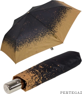 Pertegaz Mini Taschenschirm mit Auf-Zu-Automatik Textur - gold