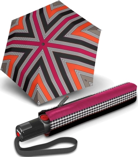 Knirps Taschenschirm TS.200 Slim Duomatic - UV Protection - leicht, stabil und sturmfest Primrose - pink